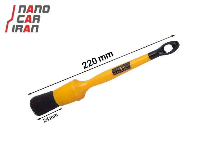 فرچه داخل کابین ورک استاف مشکی سایز ۲۴ میلی‌ متری Work Stuff Interior Black Brush 24 mm